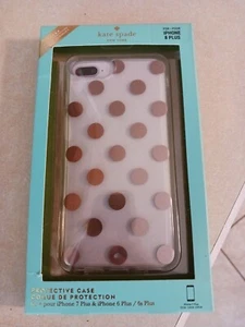 Kate Spade Protective Hardshell Case for iPhone 8/7 Plus Rose Gold/Clear/Dots - Picture 1 of 2