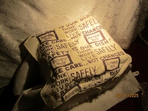 Vintage Burlington Route  (CB&Q) White Shop Rag with Black Lettering - Picture 1 of 7