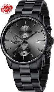 Fashion Men's Watches - Stainless Steel, Waterproof, Quartz, Auto Date - Picture 1 of 8