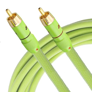 1Pair 6N OFC Copper Wire Gold Plated RCA Plug HI-FI Audio Interconnect RCA Cable - Picture 1 of 14
