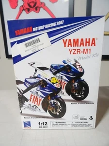 NEW + Valentino Rossi + 2007 Yamaha YZR-M1 MotoGP NewRay Diecast Model Kit 1:12 - Picture 1 of 7