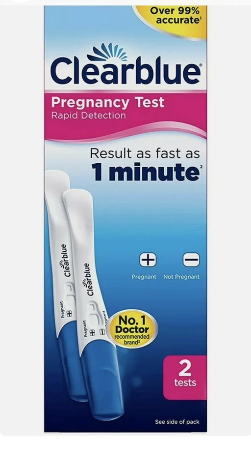 Clearblue Rapid Detection Pregnancy Tests 2 ×Tests Results in 1 Minute Long Expi