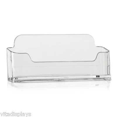 Transparenter Visitenkartenhalter der Marke VITAdisplays® im DIN A7 Querformat