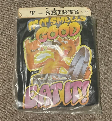 Camiseta delgada vintage años 70 Hanes impresión gráfica grande puntada única papel cucaracha Foto 1 de 4