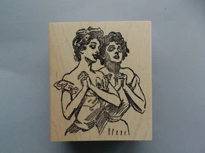100 PROOF PRESS RUBBER STAMPS PLEASE OH PLEASE NEW wood STAMP last one - Picture 1 of 1