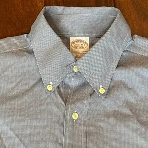 Camicia Oxford Brooks Brothers vestibilità tradizionale senza ferro bottoni 15 1/2-35 - Foto 1 di 7