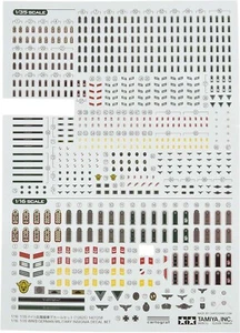 JUEGO DE CALCOMANÍAS DE INSIGNIA MILITAR ALEMANA ALEMANA A ESCALA DE LA SEGUNDA GUERRA MUNDIAL Tamiya 12625 1/16 1/35 - - Imagen 1 de 1