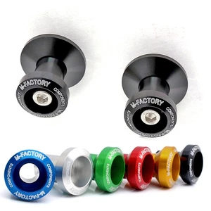 Black SPMF 10MM Swingarm Stand Spools For ZRX1200R 01 02 03 04 05 06 07 08 -MC - Picture 1 of 4