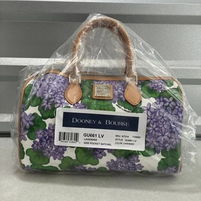 Cartera de cuero lavanda Dooney & Bourke GU 661 LV *NUEVA* RARA Foto 1 de 4