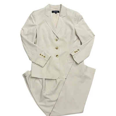 Kasper Women's Size 10P 10 Petite Pants Suit Blazer Pant Beige Nude Tan Career - Image 1 of 4