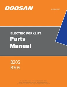 Daewoo Doosan B20S B30S Electric Forklift Parts Catalog Manual - Picture 1 of 1