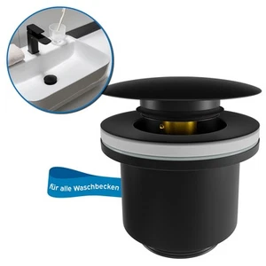 kör4u Pop-Up Ablaufventil 1 1/4" universal schwarz matt - Bild 1 von 8