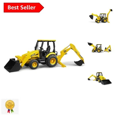 Retroexcavadora JCB realista con asiento giratorio - ¡Perfecta para un juego imaginativo! Foto 1 de 4