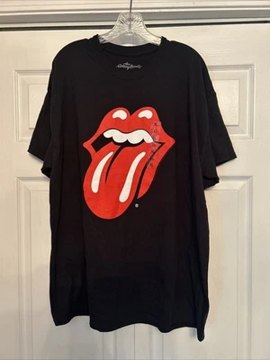 The Rolling Stones T-Shirt~Mens Adult X~Large~Black Short Sleeve Top ~Tongue~NEW - Image 1 of 4