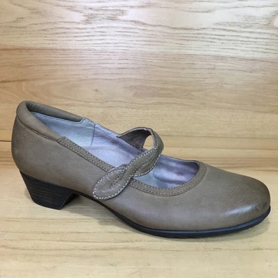 ABEO Marisol BioSystem Beige Brown Leather Wedge Mary Jane Women 8.5 N - Image 1 of 4