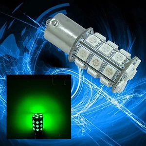 Ba15s GREEN 1156 1141 RV Marine Car Auto Bulb Light Lamp 30 SMD LED Pair - Picture 1 of 7