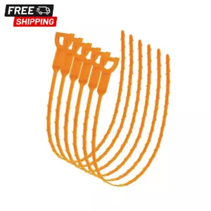 3pc 20in Hair Drain Cleaner, Orange Clog Remover Tool, For Household - NEW - Picture 1 of 5