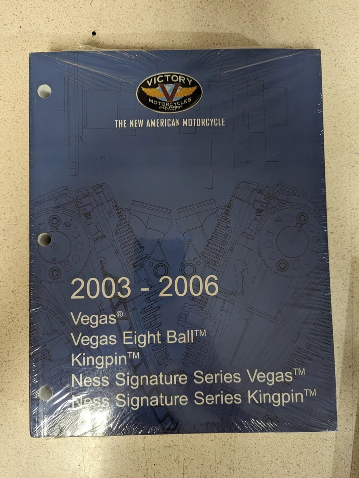 03-06Victory Vegas Eight Ball Kingpin Motorcycle Shop Servicio Manual de Reparación Nuevo en Paquete Foto 1 de 3