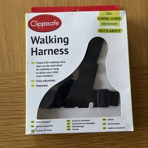Clippasafe Baby und Kleinkind Laufgeschirr mit Zügeln Kindersicherung (schwarz) - Bild 1 von 2