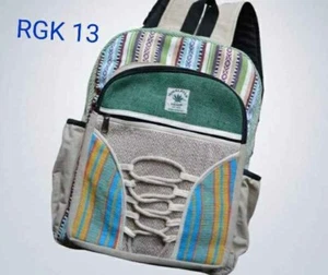 Pure Hemp Backpack | Eco Friendly | Made in Nepal | Handmade | Unisex - Picture 1 of 7
