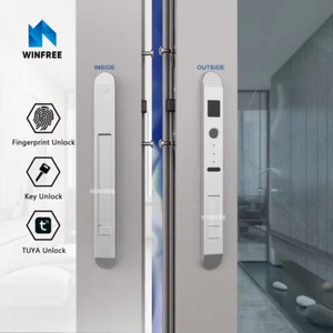 Sliding Door Smart Lock Fingerprint Lock Tuya Smart Security Protection Wooden A - Picture 1 of 12