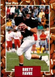 1991 Star Pics BRETT FAVRE Rookie Card #65 - Southern Mississippi Golden Eagles - Picture 1 of 2