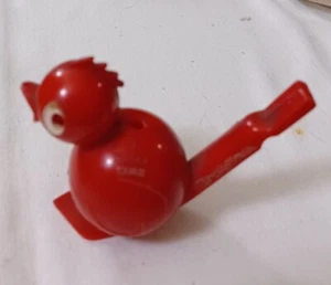 Vintage Loli Baby #934 Red Water Singing Bird Whistle Plastic West. Germany RARE - Picture 1 of 9