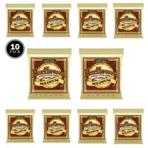 10 SETS Ernie Ball Acoustic Guitar Strings 13-56 Earthwood Medium 80/20 Bronze - Picture 1 of 9