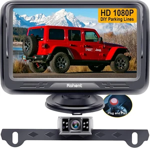 Kabellose Rückfahrkamera mit LED-Monitor Nachtsicht hinten - Bild 1 von 8