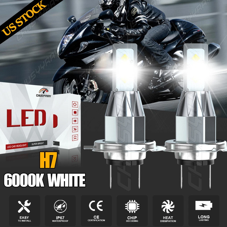 Par de bombillas LED H7 kit de conversión de faros para BMW F700GS F800GT 2013 2014 2015 Foto 1 de 4