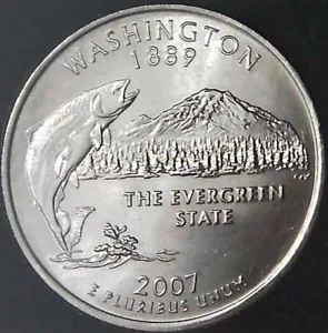 2007-P 25C State Quarter Washington BU CLAD 20uc0225-1 - Picture 1 of 2
