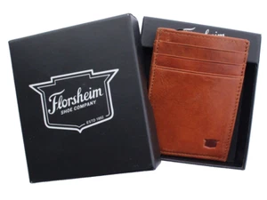 NWT - Florsheim SONNY Men's Front Pocket LEATHER Wallet - Cognac - FL6009-221 - Picture 1 of 3