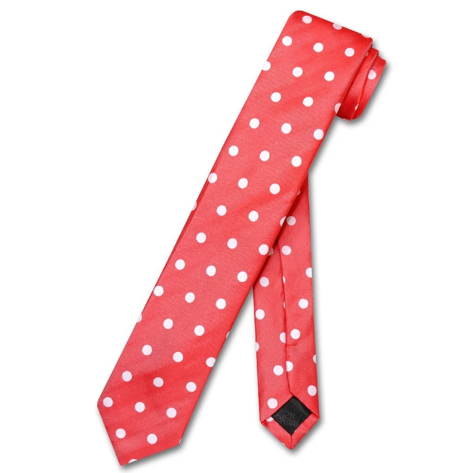 Corbata de cuello Vesuvio Napoli delgada diseño de lunares colores 2,5" para hombre corbata de cuello estrecho Foto 1 de 2