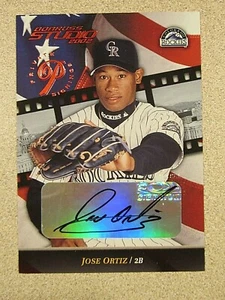2002 DONRUSS STUDIO PRIVATE SIGNINGS #88 JOSE ORTIZ AUTO SIGNED ROCKIES 234/250 - Picture 1 of 2