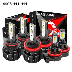 Fit Toyota Prius 2010-2015 6000K LED Headlight Hi-Low + Fog Light Bulbs Combo - Picture 1 of 16