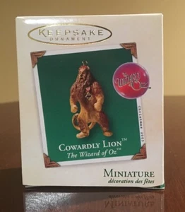 Zauberer von Oz Hallmark Andenken Ornament Miniatur Handarbeit feiger Löwe 2003 - Bild 1 von 9