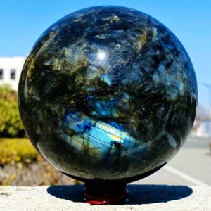 5.33LB Natural Magnífico Labrador Bola Cuarzo Cristal Piedra Espécimen Curación - Imagen 1 de 20