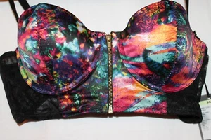 Kardashian Kollection Stained Glass Floral Lace Push-Up Underwire BRA-SIZE-36-B - Picture 1 of 6