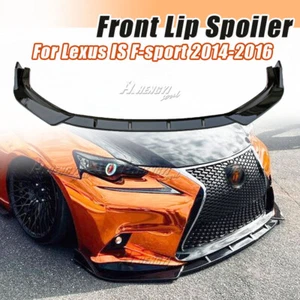 For Lexus IS F-sport 2014-2016 JDM-Style Front Lip Splitter Spoiler Glossy Black - Picture 1 of 11