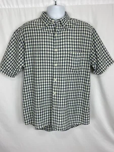 Herrenhemd Größe M Arizona Jean Company blau hellbraun kariert geschwollene Textur aufknopfleiste - Bild 1 von 3