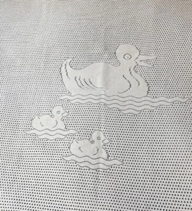 SAKS FIFTH AVENUE BABY BOUTIQUE 100% COTTON RECEIVING BLANKET DUCKIES PINK VNTG - Picture 1 of 7