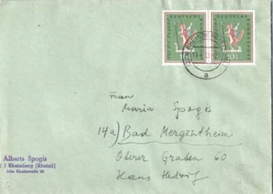 Germany 10pf+5pf 'The Fox Who Stole the Goose' (2) 1958 Rheinberg (Rheinl) to Ba - Picture 1 of 1
