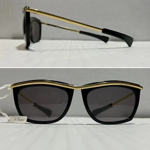 Occhiali da sole vintage by Pratik neri e oro nuovi vecchio stock unici *Leggi descrizione - Foto 1 di 11