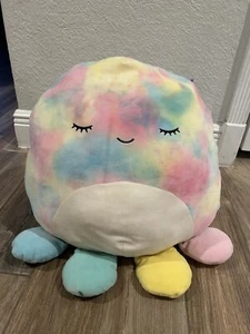 18" XL Squishmallow RARE OPAL Rainbow Tiedye OCTOPUS Multicolored Tentacles - Picture 1 of 3