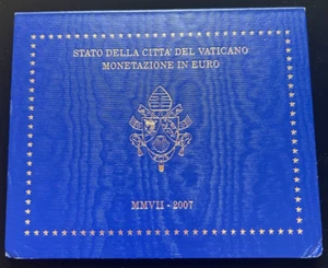 8 Kursmünzensätze Vatikanstadt 2007 - Stempelglanz - mit Ordner - Bild 1 von 3