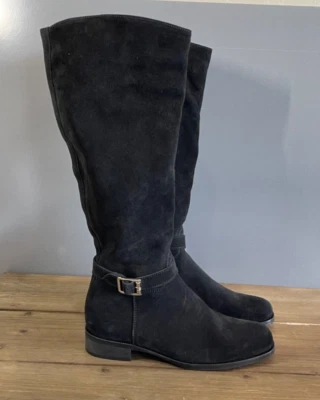 La Canadienne Stevie Women's Boots Size 8.5 Black Suede Knee High Zip Up - Image 1 of 4