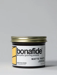 Bona Fide Matte Paste Pomade Strong Hold Matt Finish Styling 4oz New Tub Design