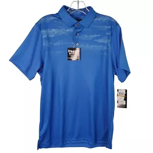 PGA TOUR Stretch ProSeries Athletic Fit Golf Polo Shirt Super Sonic Blue Size S - Picture 1 of 9