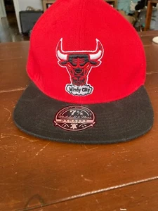 Chicago Bulls "Windy City" Logo Hat Cap Mitchell & Ness Size 7 5/8 - Picture 1 of 5