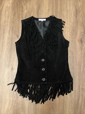 Chaleco de cuero gamuza con flecos - Colección Lew Magram - SM-Suroeste - Motociclista - Nuevo sin etiquetas Foto 1 de 4